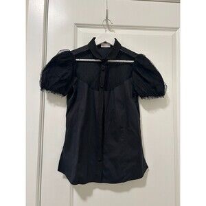 Red Valentino Shirt Blouse Top Black